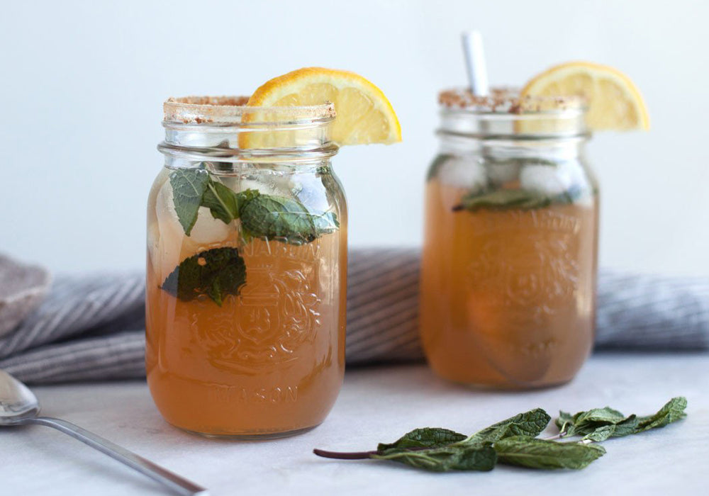 Mint and Ginger Green Tea Lemonade